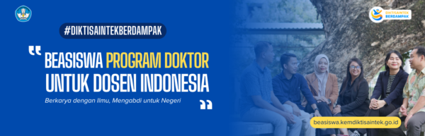 BEASISWA PROGRAM DOKTOR UNTUK DOSEN INDONESIA (BPDDI) 2026 RESMI DIBUKA