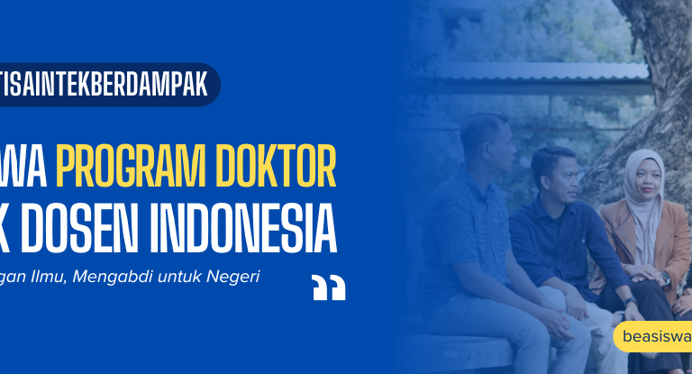 BEASISWA PROGRAM DOKTOR UNTUK DOSEN INDONESIA (BPDDI) 2026 RESMI DIBUKA